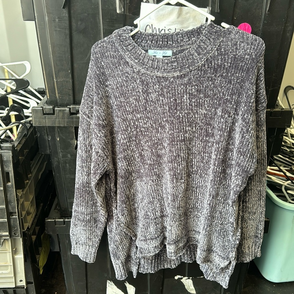 Plushy chenille sweater
